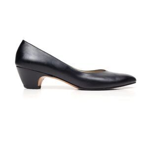 Salvatore Ferragamo Black Leather Low Heel Pump